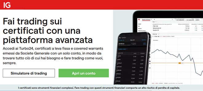 Fai trading sui certificati con IG