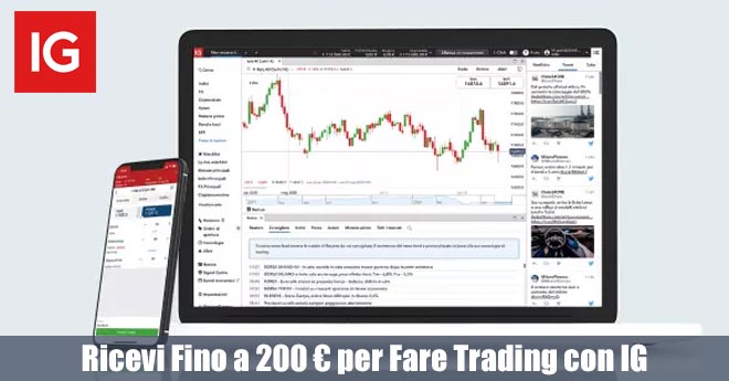 Ricevi Fino a 200 € per Fare Trading con IG: Un'Offerta da Non Perdere