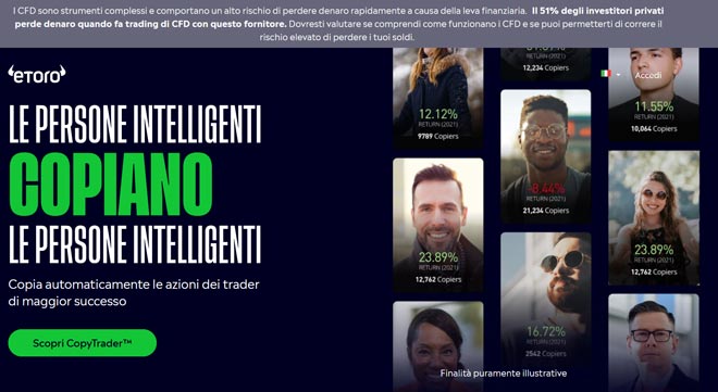 Prova il Copy Trading di eToro