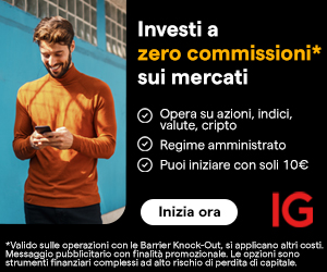 Fai trading con IG a zero commissioni