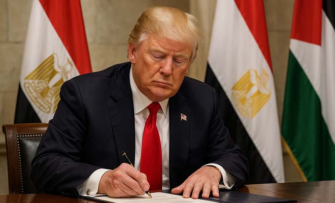 Accordo su Gaza: Trump Firma in Egitto con i Leader più Influenti del Mondo