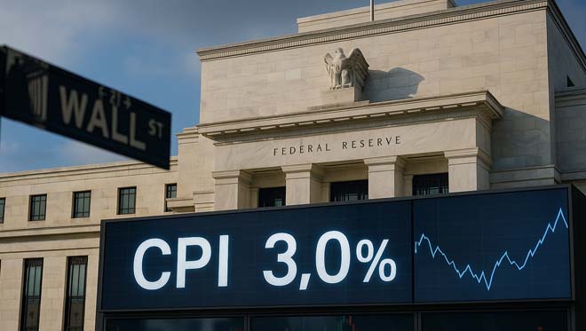 CPI al 3%: Fed verso il taglio, mercati ai massimi