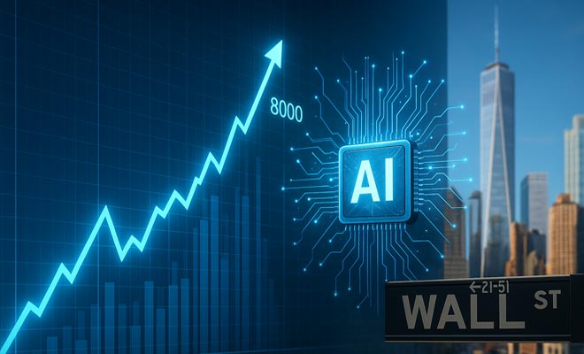 S&P 500 target fino a 8.000 punti e Boom dell’AI: le Previsioni Wall Street per il 2026