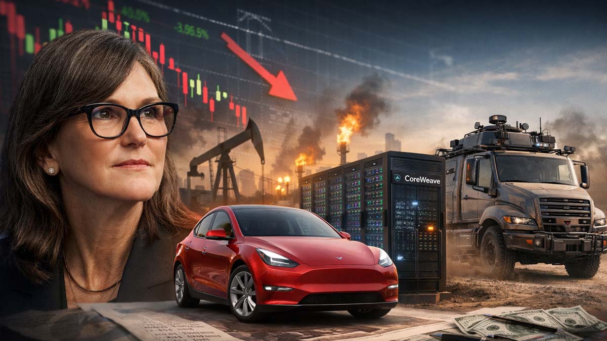Cathie Wood ARK Invest acquista Tesla CoreWeave e Kodiak AI durante la correzione di mercato aprile 2026