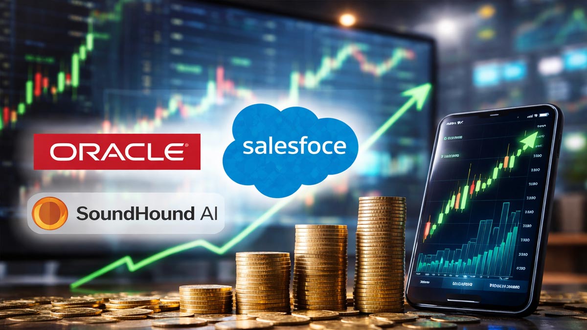 Rimbalzo titoli software con Oracle Salesforce e SoundHound AI